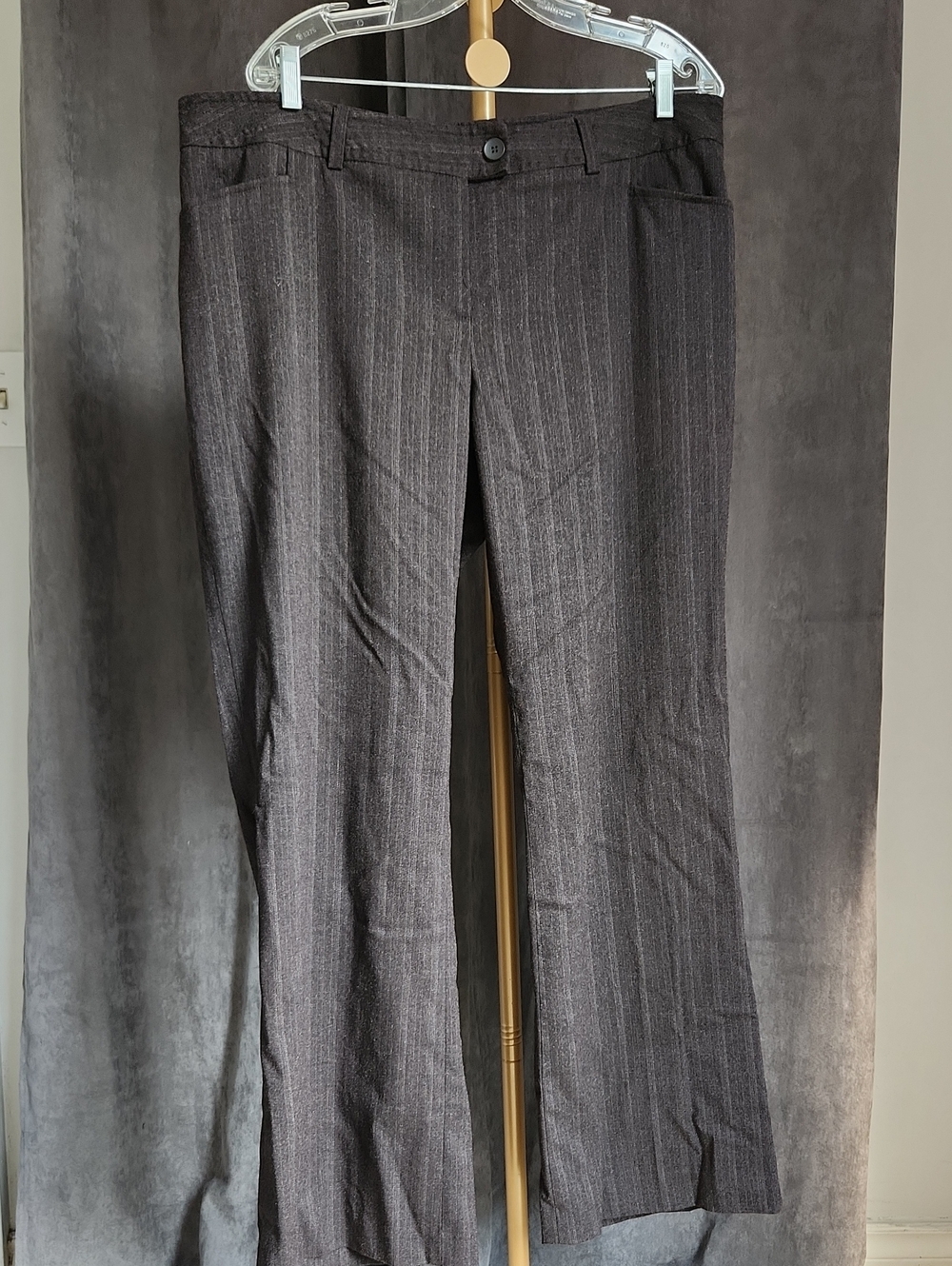Reitmans Charcoal Pinstripe Dress Pants